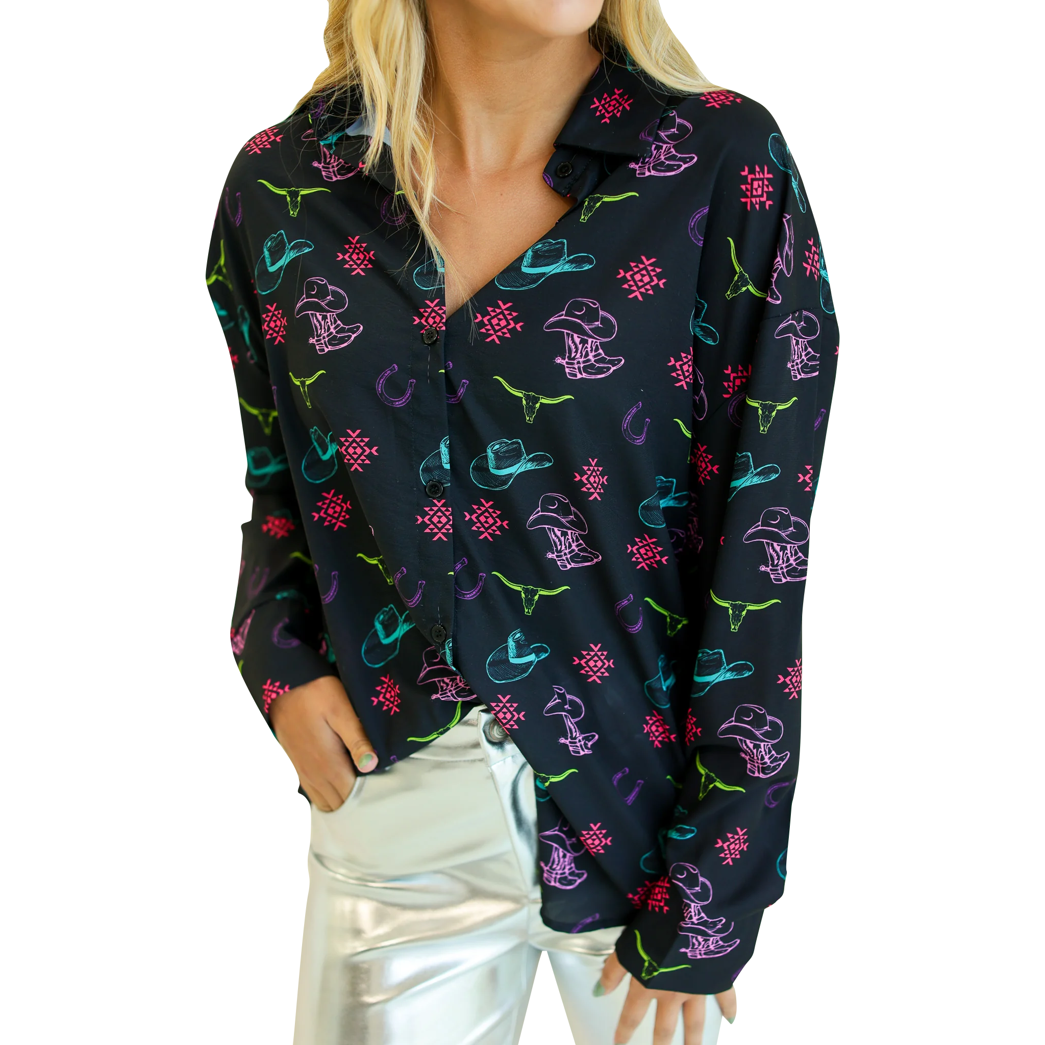 Women's Western Elements Button-Up Top